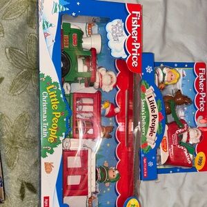 Fisher-Price Little People Santa Delivery Train - Red and Green